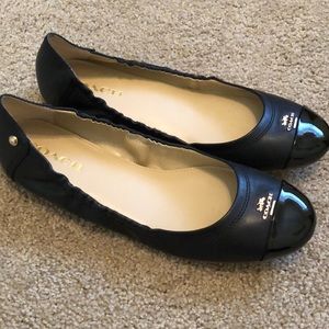 Coach NWOT Black Camilla Flats Size 10